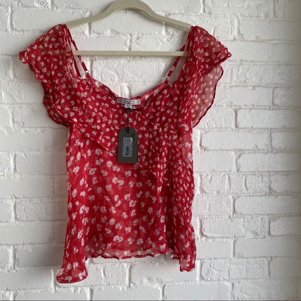 NWT All Saints Floral Blouse